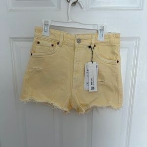 High Rise Denim Shorts